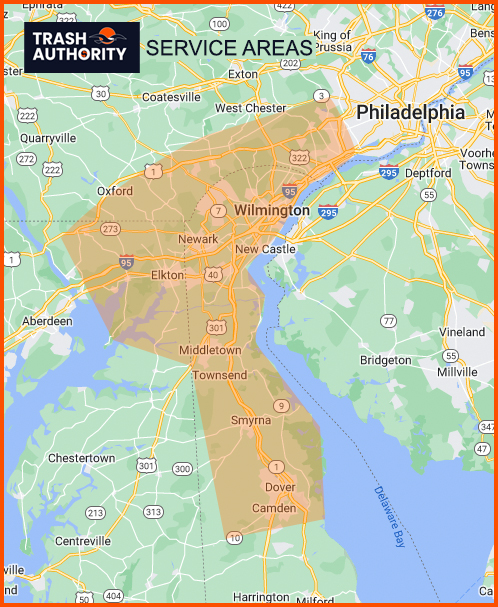Trash Authority service areas map